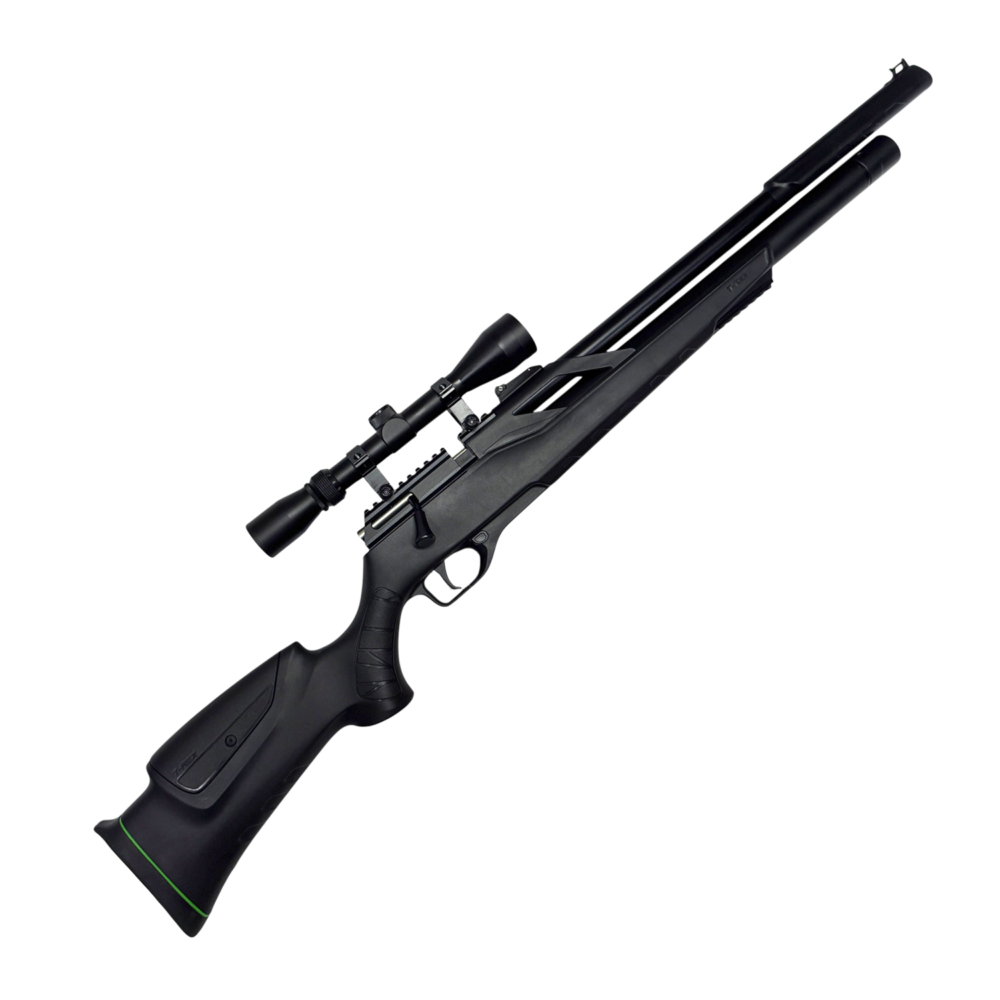 RIFLE SNOWPEAK T-REX PCP 6.35MM COMBO INLADOR HP300 + MIRA TELESCOPICA 3-9X40 ZOOM