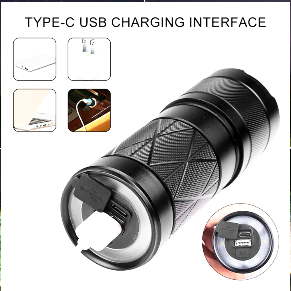 Linterna recargable GT50 USB Recargable Led 3000 Lumens