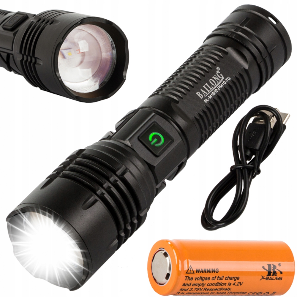PM1G0VY-TG Linterna táctica bailong strong led pm10-tg zoom