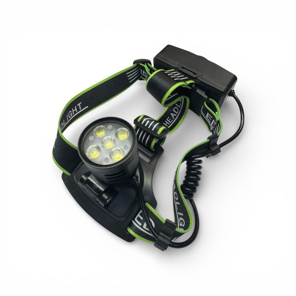 Linterna tipo minero indicador de bateria. multiproposito