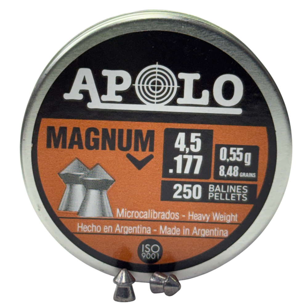 Copillas Apolo Magnun 4.5 .177 0.55 Punta Fina 250 unos