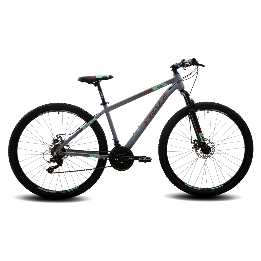 BI22951-409 Bicicleta MTB Xrace One 7V Frenos Mecánicos H. Suspensión 29er (Gris/Menta)