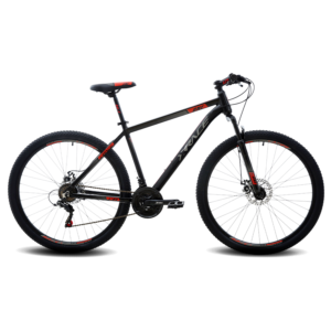 Bicicleta MTB Xrace One 7V Frenos Mecánicos H. Suspensión 29er (Negra/Roja)