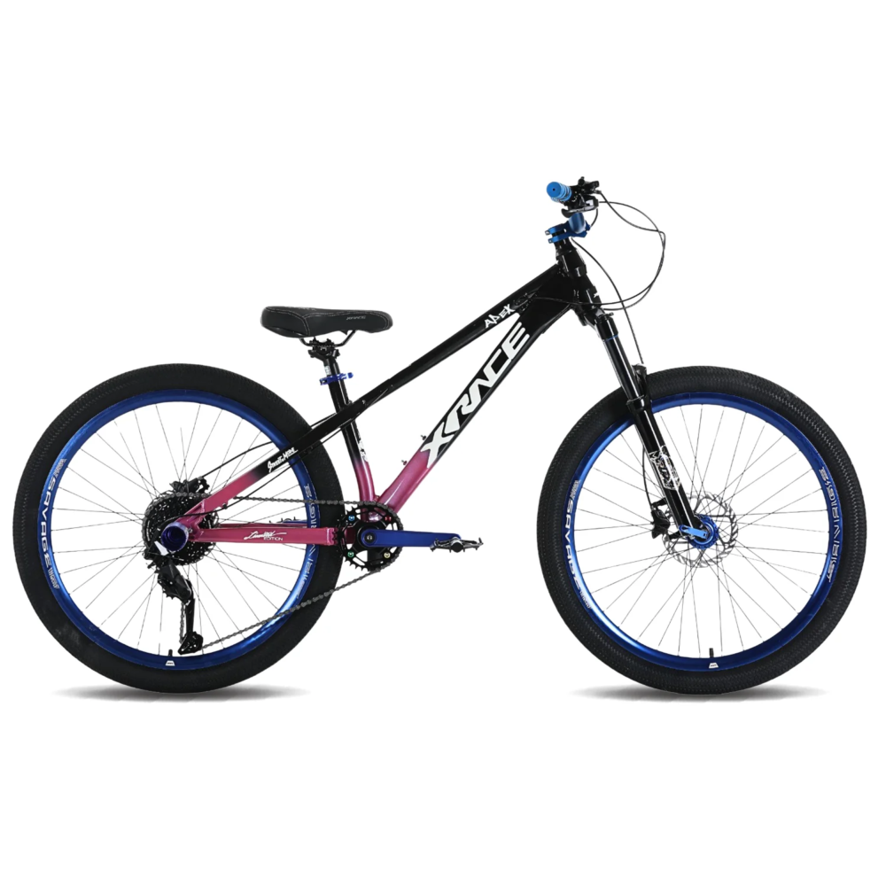 Bicicleta X-Race Apex Stunt Shimano 9V Suspension 26" Negra/Rosa