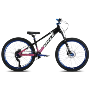 Bicicleta X-Race Apex Stunt Shimano 9V Suspension 26" Negra/Rosa
