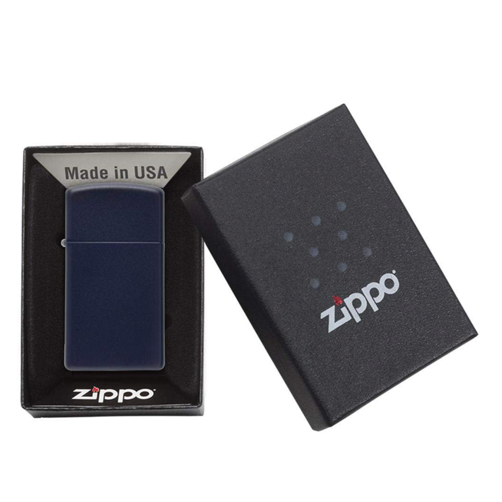 16h3h9-g071528. Encendedor Zippo Slim® Navy Matte