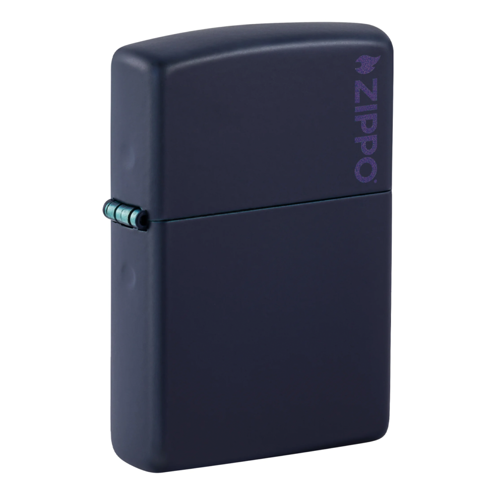 Encendedor Zippo Logotipo clásico azul marino mate