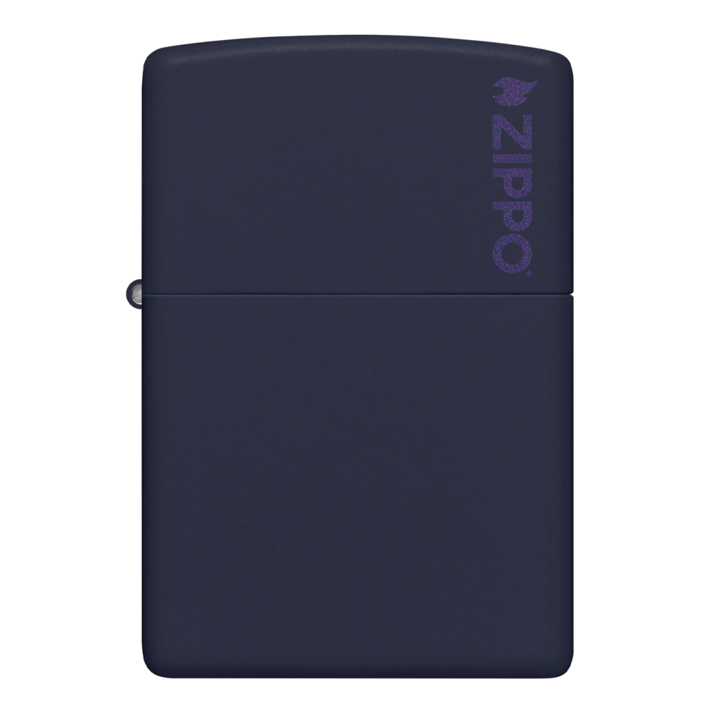 Encendedor Zippo Logotipo clásico azul marino mate