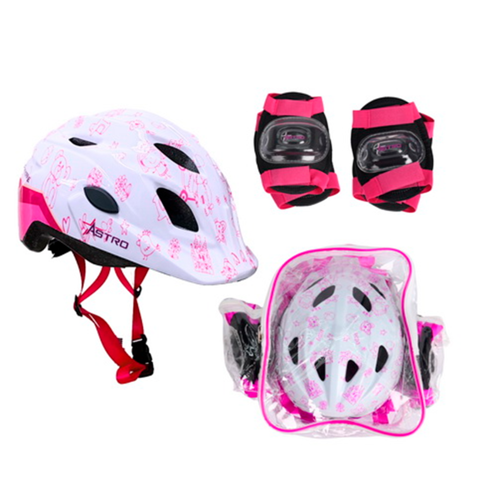 Casco Funny Con Bolso Niña Diseño Cartoon