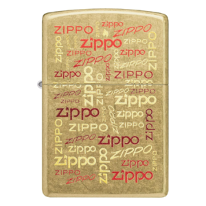 Encendedor Zippo logotipos multicolor  - Latón pulido